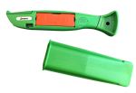 Non-Retractable Green Janser Knife/w Holster