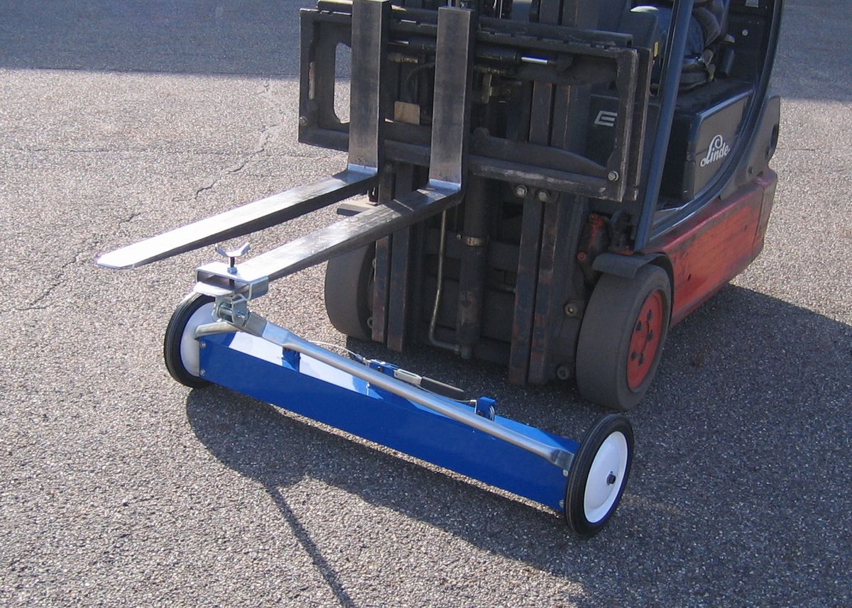 Forklift Magnetic Sweeper - Forklift Magnet Attachments at AJC Tools