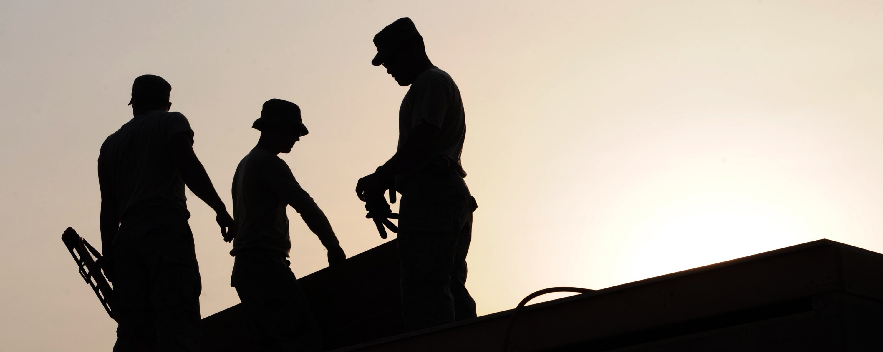 Roof Repair At Sunset